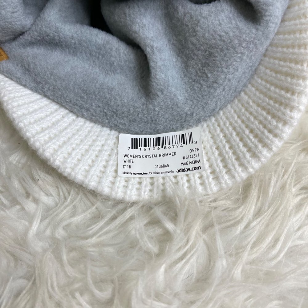 Adidas Crystal Brimmer Hat OS White NWT Climawarm - Picture 10 of 10